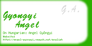 gyongyi angel business card